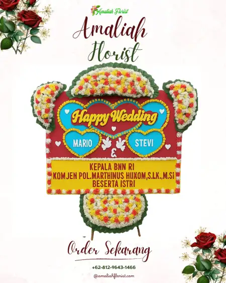 Papan Bunga Pernikahan Puspanegara